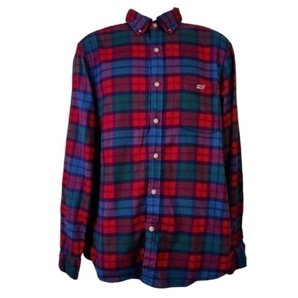 Vineyard Vines Men’s Casual shirt Button Down plaid Size M